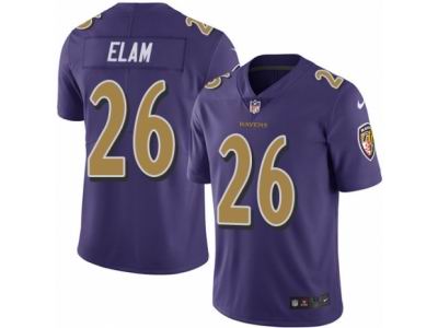 Nike Baltimore Ravens #26 Matt Elam Elite Purple Rush NFL Jersey