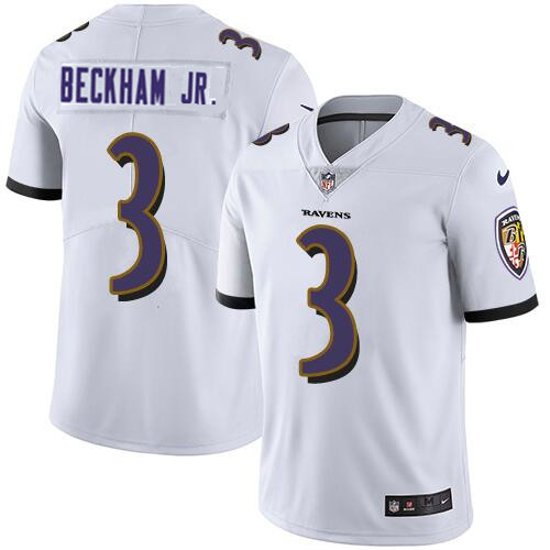 Nike Baltimore Ravens #3 Odell Beckham Jr White Vapor Untouchable Limited Jersey