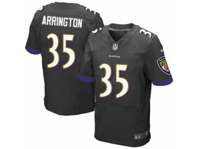 Nike Baltimore Ravens #35 Kyle Arrington Elite Black Jersey