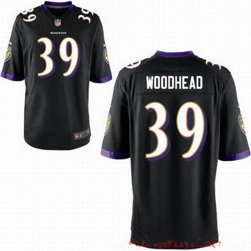 Nike Baltimore Ravens #39 Danny Woodhead Black Elite Jersey