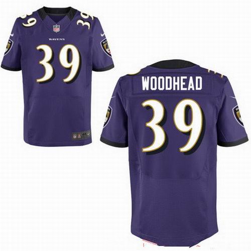 Nike Baltimore Ravens #39 Danny Woodhead purple Elite Jersey