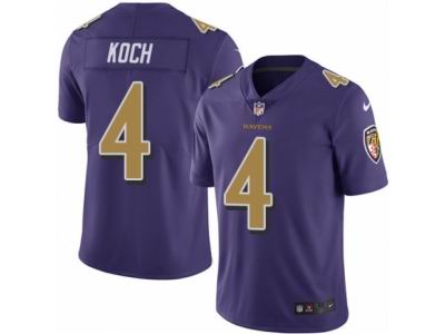 Nike Baltimore Ravens #4 Sam Koch Elite Purple Rush NFL Jersey