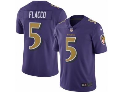 Nike Baltimore Ravens #5 Joe Flacco Elite Purple Rush NFL Jersey