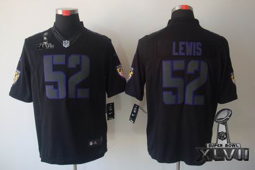 Nike Baltimore Ravens #52 Ray Lewis Impact Limited 2013 Super Bowl XLVII Jersey