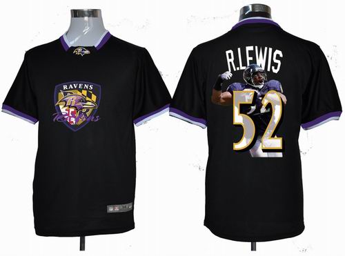 Nike Baltimore Ravens #52 Ray Lewis Portrait Fashion Game Jersey