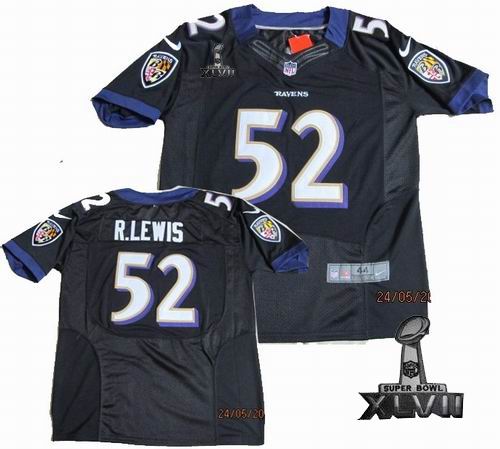 Nike Baltimore Ravens #52 Ray Lewis black Elite 2013 Super Bowl XLVII Jersey