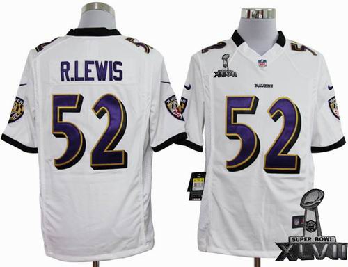 Nike Baltimore Ravens #52 Ray Lewis white game 2013 Super Bowl XLVII Jersey