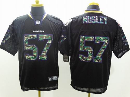 Nike Baltimore Ravens #57 C.J. Mosley black camo elite Jersey