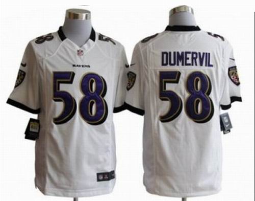 Nike Baltimore Ravens #58 Elvis Dumervil white game Jerseys