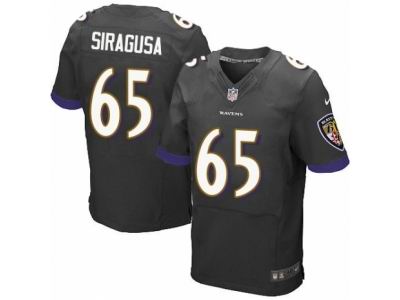 Nike Baltimore Ravens #65 Nico Siragusa Elite Black Jersey