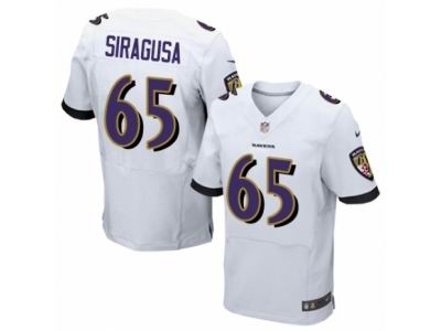 Nike Baltimore Ravens #65 Nico Siragusa Elite White Jersey