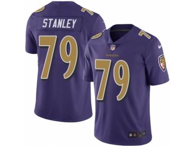 Nike Baltimore Ravens #79 Ronnie Stanley Elite Purple Rush NFL Jersey