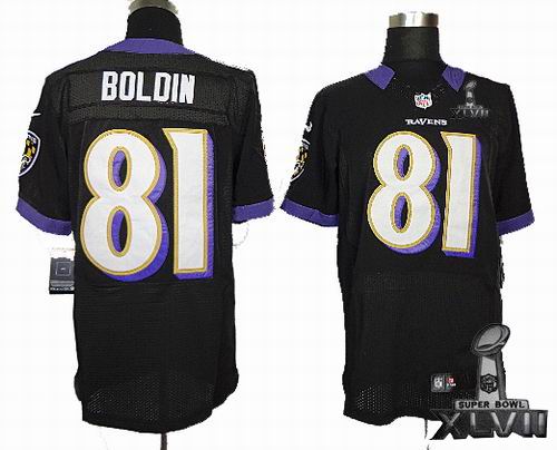 Nike Baltimore Ravens #81 Anquan Boldin black elite 2013 Super Bowl XLVII Jersey1