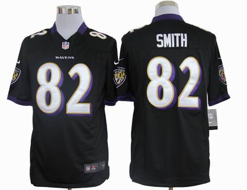 Nike Baltimore Ravens #82 Patrick Smith black game jerseys