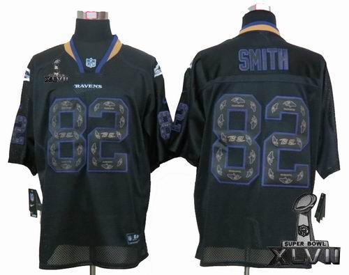 Nike Baltimore Ravens #82 Torrey Smith Lights Out Black elite special edition 2013 Super Bowl XLVII Jersey