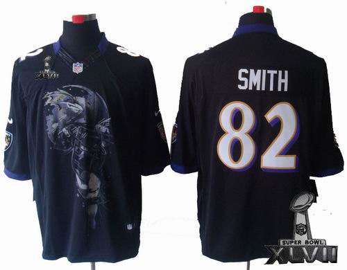 Nike Baltimore Ravens #82 Torrey Smith black Helmet Tri-Blend Limited 2013 Super Bowl XLVII Jersey