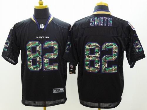 Nike Baltimore Ravens #82 Torrey Smith black camo elite Jersey