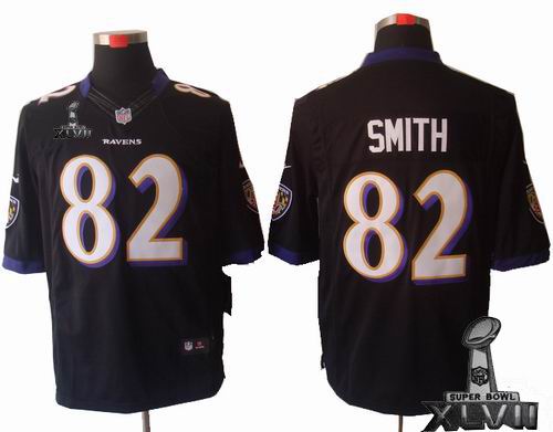Nike Baltimore Ravens #82 Torrey Smith black limited 2013 Super Bowl XLVII Jersey