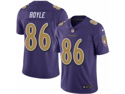 Nike Baltimore Ravens #86 Nick Boyle Elite Purple Rush NFL Jersey