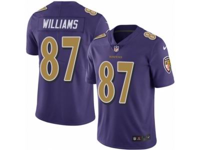 Nike Baltimore Ravens #87 Maxx Williams Elite Purple Rush NFL Jersey