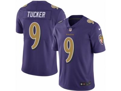 Nike Baltimore Ravens #9 Justin Tucker Elite Purple Rush NFL Jersey