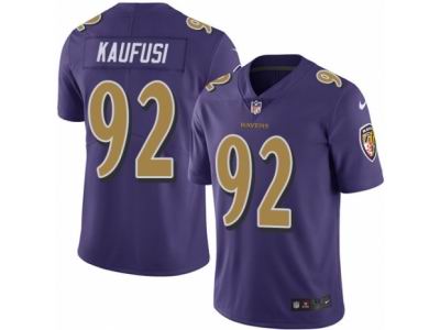Nike Baltimore Ravens #92 Bronson Kaufusi Elite Purple Rush NFL Jersey