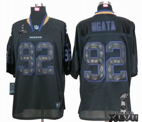 Nike Baltimore Ravens #92 Haloti Ngata Lights Out Black elite special edition 2013 Super Bowl XLVII Jersey