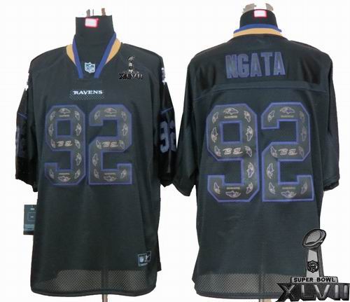 Nike Baltimore Ravens #92 Haloti Ngata Lights Out Black elite special edition 2013 Super Bowl XLVII Jersey1