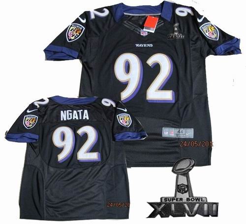 Nike Baltimore Ravens #92 Haloti Ngata black Elite 2013 Super Bowl XLVII Jersey1