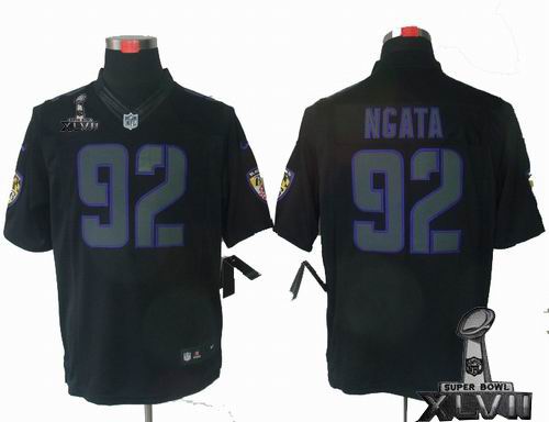 Nike Baltimore Ravens #92 Haloti Ngata black Impact Limited 2013 Super Bowl XLVII Jersey