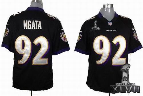 Nike Baltimore Ravens #92 Haloti Ngata black game 2013 Super Bowl XLVII Jersey