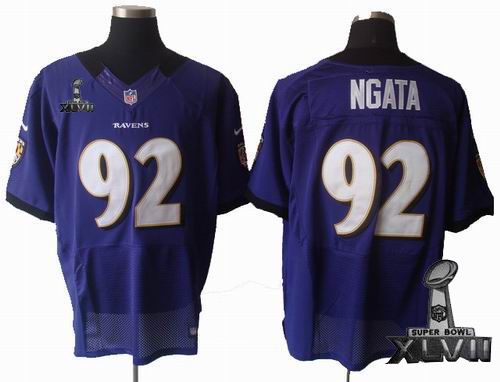 Nike Baltimore Ravens #92 Haloti Ngata purple Elite 2013 Super Bowl XLVII Jersey