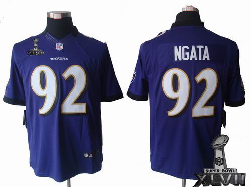 Nike Baltimore Ravens #92 Haloti Ngata purple limited 2013 Super Bowl XLVII Jersey