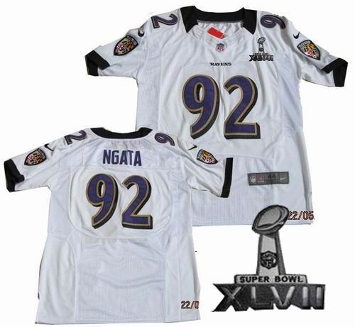 Nike Baltimore Ravens #92 Haloti Ngata white Elite 2013 Super Bowl XLVII Jersey1
