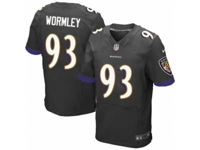 Nike Baltimore Ravens #93 Chris Wormley Elite Black Jersey