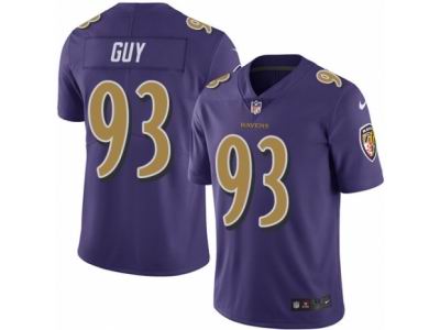 Nike Baltimore Ravens #93 Lawrence Guy Elite Purple Rush NFL Jersey