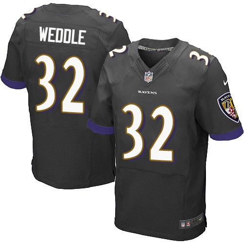 Nike Baltimore Ravens 32 Eric Weddle Black Alternate NFL New Elite Jersey