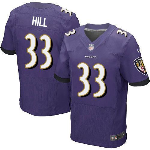 Nike Baltimore Ravens 33 Will Hill Purple Team Color NFL New Elite Jersey