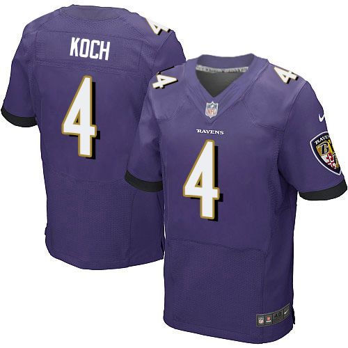 Nike Baltimore Ravens 4 Sam Koch Purple Team Color NFL New Elite Jersey
