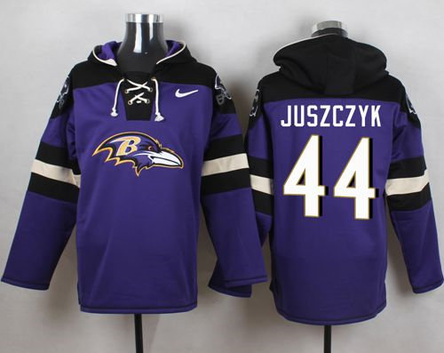 Nike Baltimore Ravens 44 Kyle Juszczyk Purple Player Pullover NFL Hoodie