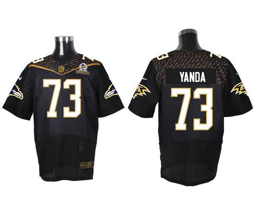 Nike Baltimore Ravens 73 Marshal Yanda Black 2016 Pro Bowl NFL Elite Jersey