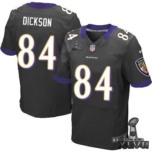 Nike Baltimore Ravens 84# Ed Dickson black elite 2013 Super Bowl XLVII Jersey