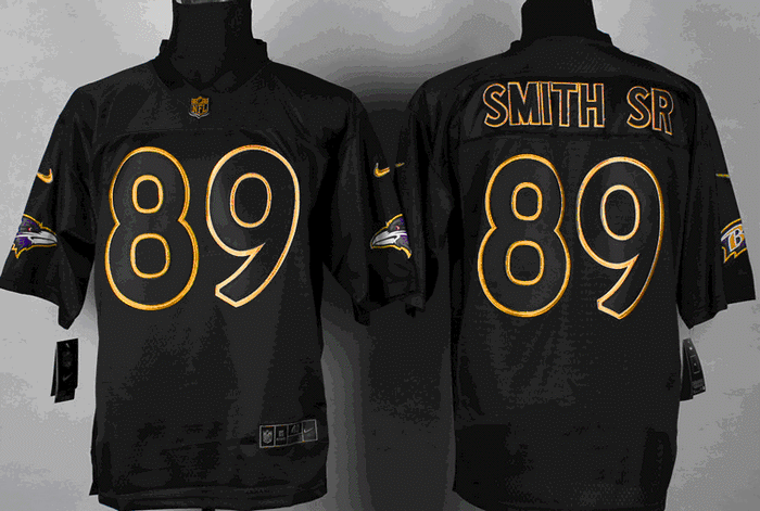 Nike Baltimore Ravens 89 Steve Smith2014 PRO Gold lettering fashion jersey