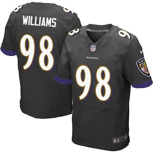 Nike Baltimore Ravens 98 Brandon Williams Black Alternate NFL New Elite Jersey