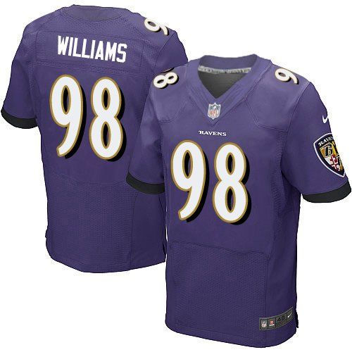 Nike Baltimore Ravens 98 Brandon Williams Purple Team Color NFL New Elite Jersey