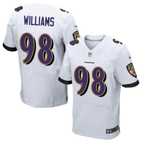 Nike Baltimore Ravens 98 Brandon Williams White NFL New Elite Jersey