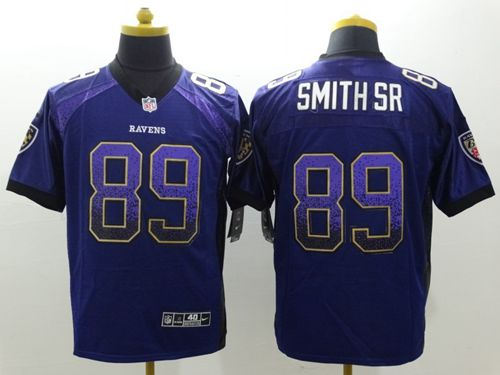 Nike Baltimore ravens 89 Steve Smith Sr Purple Team Color NFL Elite Drift Fashion Jersey