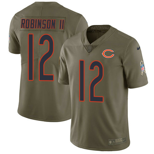 Nike Bears #12 Allen Robinson II Olive Youth Stitched NFL Limited 2017 Salute to Service Jersey