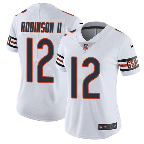 Nike Bears #12 Allen Robinson II White Women's Stitched NFL Vapor Untouchable Limited Jersey