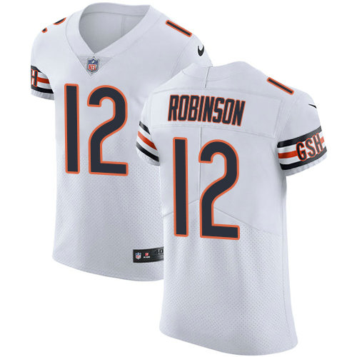 Nike Bears #12 Allen Robinson White Men's Stitched NFL Vapor Untouchable Elite Jersey
